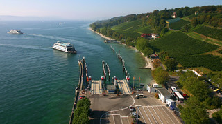 Ferry port of Meersburg at Lake Constance